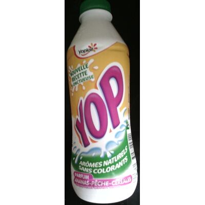 Yop, parfum ananas-pêche-céréales (Yoplait - Yop)