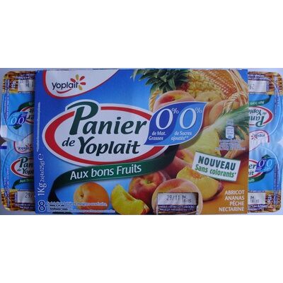 Paniers de yoplait aux bons fruits 0% mg (Yoplait - Panier De Yoplait)