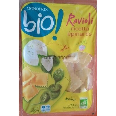Raviolis ricotta épinards aux œufs bio (Monoprix Bio !)