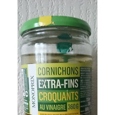 Cornichons extra-fins croquants au vinaigre (Monoprix - Groupe Casino)