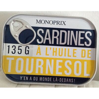 Sardines à l'huile de tournesol (Monoprix)