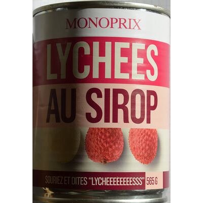 Lychees au sirop (Monoprix)