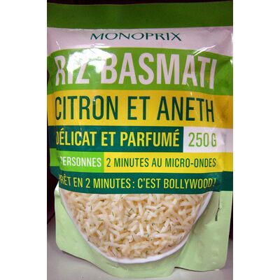 Riz basmati citron et aneth (Monoprix)