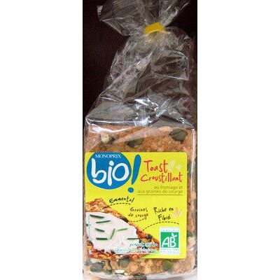Toast croustillant au fromage et graines de courge (Monoprix Bio)