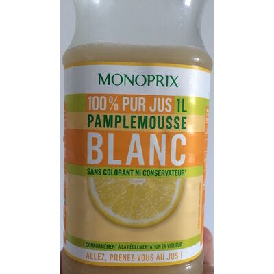 100 % pur jus, pamplemousse blanc (Monoprix)