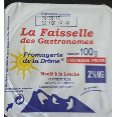 La faisselle des gastronomes 2% m.g. (Fromagerie De La Drôme)
