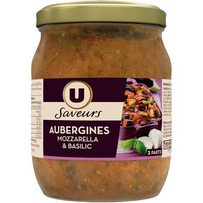 Aubergines mozzarella et basilic (U Saveurs)
