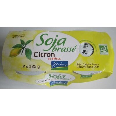 Soja brassé saveur citron au bifidus bio (Biochamps)