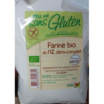 Farine bio de riz demi-complet (Ma Vie Sans Gluten)