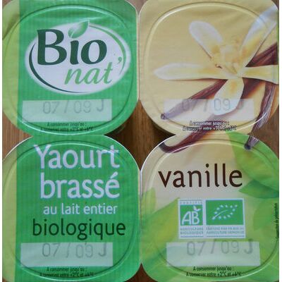 4 yaourts brassés vanille (Monoprix Bio - Bio Nat')