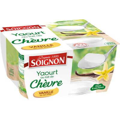Yaourt au lait de chèvre - vanille naturelle (Soignon)