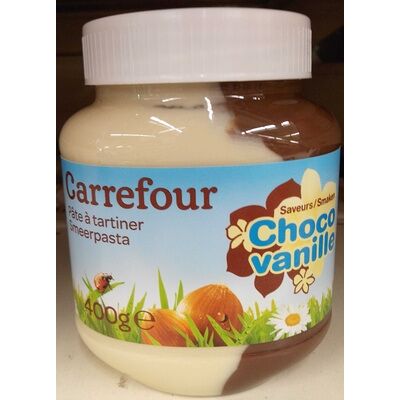 Pâte à tartiner saveurs choco vanille (Carrefour)