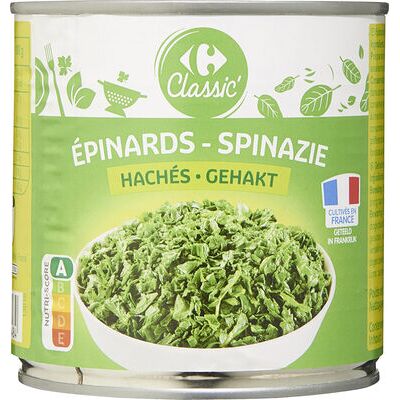 Epinards hachés (Carrefour)