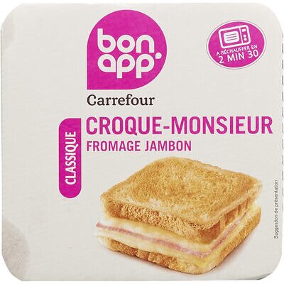 Croque monsieur jambon fomage (Carrefour - Bon App')