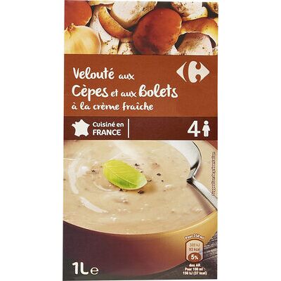 Velouté aux cèpes et aux bolets à la crème fraîche (Carrefour - Groupe Carrefour)