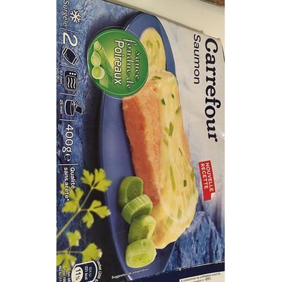 Saumon sauce fondue de poireaux, surgelé (Carrefour)