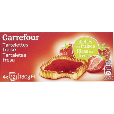 Les tartelettes carrées fraise (Carrefour)