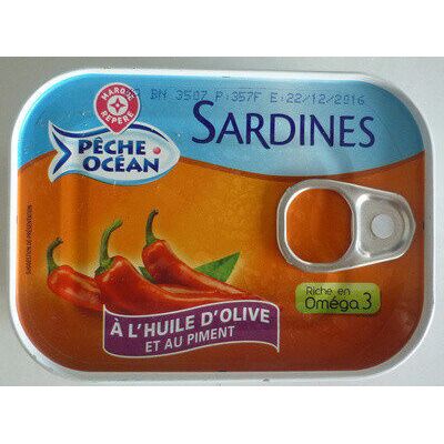 Sardines hui olive/piment 1/5 (Pêche Océan)