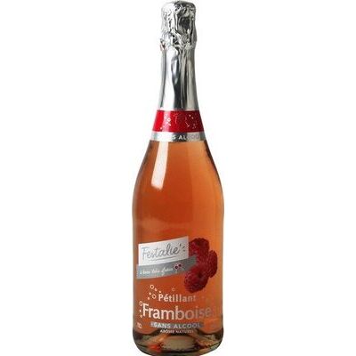 Pétillant arômatisé framboise sans alcool (Festalie - Marque Repère)