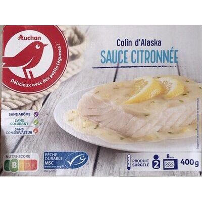Poisson sauce beurre citron, surgelé (Auchan - L'oiseau)