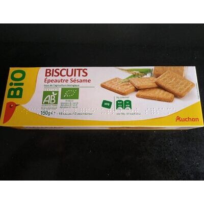 Biscuits épeautres et sésame (Auchan)