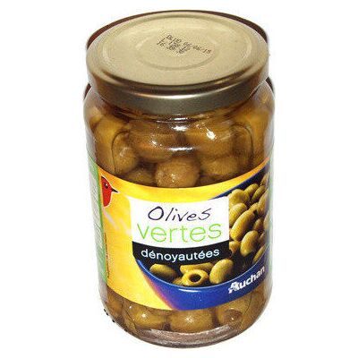 Olives vertes dénoyautées (Auchan)