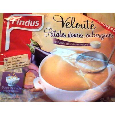 Velouté patates douces, aubergines et pointe de crème fraîche (Findus)