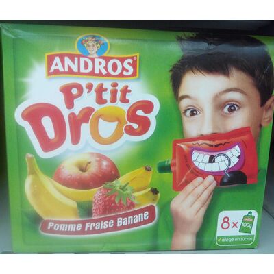 P'tit dros pomme fraise banane (Andros)