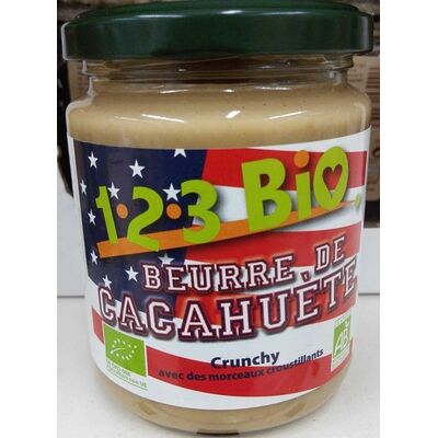 Beurre de cacahuète crunchy (123 Bio)
