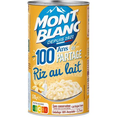 Riz au lait saveur vanille (Mont Blanc)
