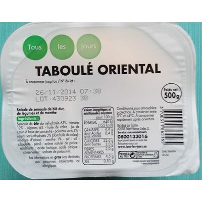 Taboulé oriental (Tous Les Jours - Groupe Casino)