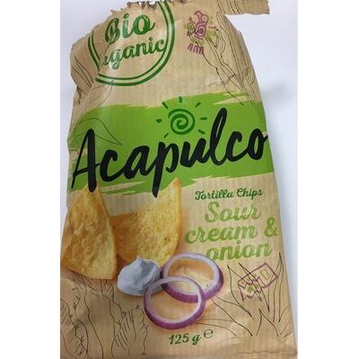 Tortilla bio chips sour cream & onion (Acapulco)