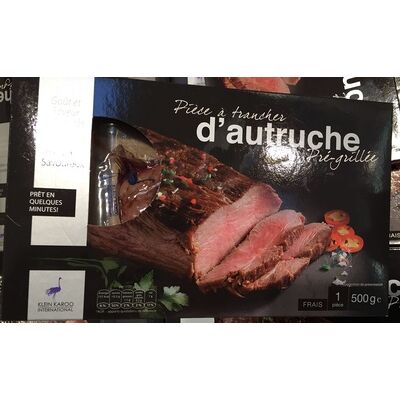Pièce à trancher d'autruche pré-grillée (Klein Karoo - Ldc)