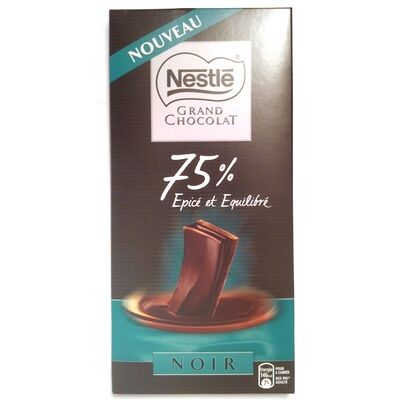 Grand chocolat noir 75% (Nestlé)