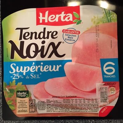 Tendre noix, supérieur (- 25 % de sel) 6 tranches (Herta - Nestlé)