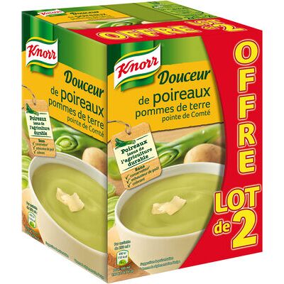 Knorr soupe douceur poireaux pommes de terre pointe de comté lot de (Knorr - Unilever)