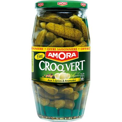 Amora croq'vert cornichons fins aux 5 epices et aromates - offre saisonniere (Amora)