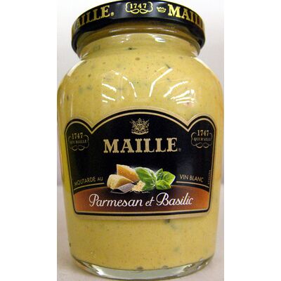 Moutarde au vin blanc au parmesan et au basicic maille (Maille - Unilever)