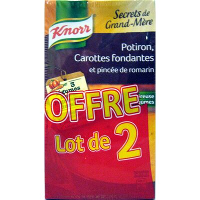 Secrets de grand-mère potiron carottes fondantes et pincée de romarin (lot de 2) knorr (Knorr - Unilever)