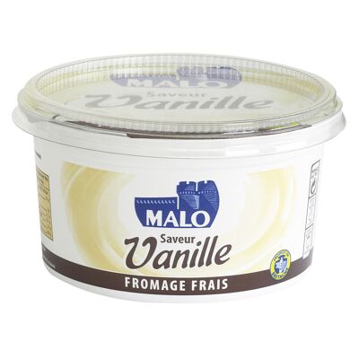 Fromage frais 7% de matières grasses sur produit fini, sucré, aromatisé saveur vanille (Malo)