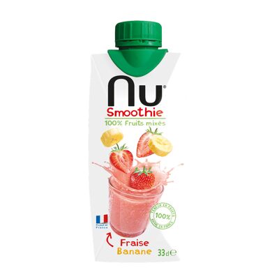 Nu smoothie - fraise banane - 33 cl (Nu)