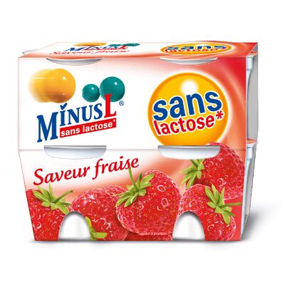 Yaourt fraise minus l 4x125g (Minusl)