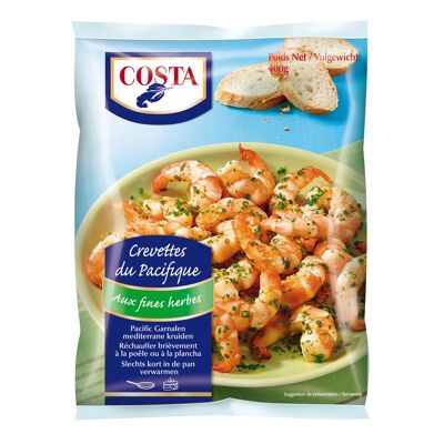 Crevettes du pacifique aux fines herbes 400g (Costa)