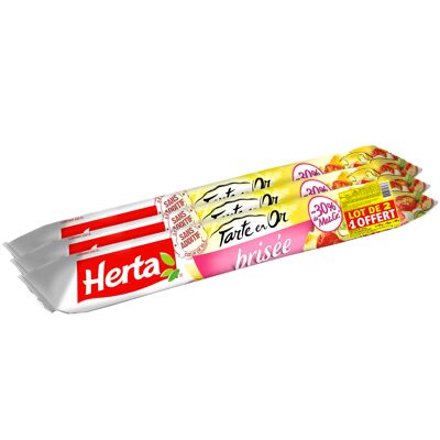 Herta tarte en or pâte brisée -30% m.g lot 2+1 offt - 690g (Herta)