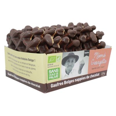 Gaufres belges bio nappées de chocolat 225g mémé georgette (Mémé Georgette)