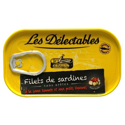 Filets de sardines à la sauce tomate et aux petits légumes 120g les délectables (Les Délectables)