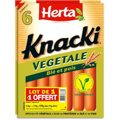 Herta knacki vegetale saucisses x6 lot 1+1 offert (Herta)