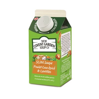 Soupe slim 600ml poulet goa épices et lentilles (New Covent Garden)