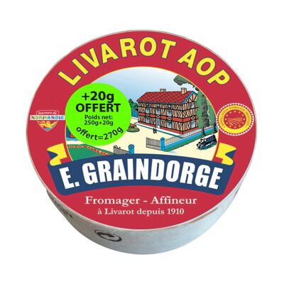 Livarot aop 250g + 20g offert e. graindorge 22% mg/pf (E. Graindorge)
