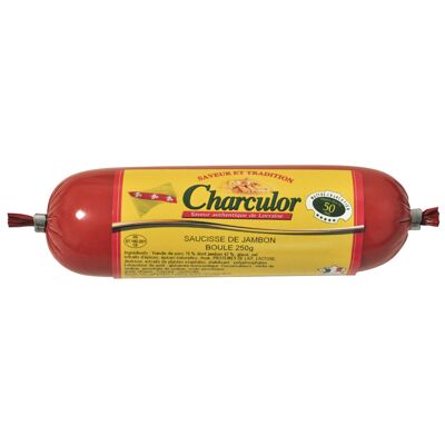Saucisse de jambon boule boyau artificiel 250 g (Charculor)